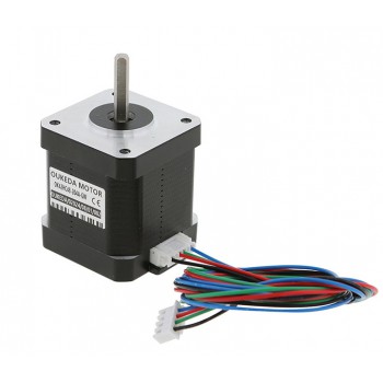 OUKEDA NEMA 17 Hochtemperatur-Schrittmotor, 1,8°, 60 Ncm, Isolationsklasse B (bis 180 °C)