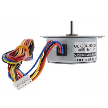 OUKEDA PM42 Permanentmagnet-Schrittmotor, 7,5°, 4,90 Ncm, Ø42 mm, 12V, 6 Drähte