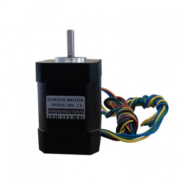 OUKEDA BLDC-Motor Bürstenloser Gleichstrommotor, 24V, 6,25–18,5 Ncm, 1500 / 4000 U/min, 3-Phasen, Ø42 mm mit Keilnut