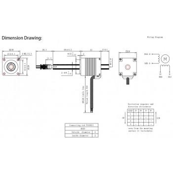 Oukeda NEMA 11 Schrittmotor, 1,8°, 6,8 Ncm, 28 × 28 mm, für Yamaha IC-Brennmaschine / Etikettiermaschine