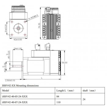 JMC NEMA 17 Integrierter AC-Servomotor, 78W, 24V, 0,185 Nm (26,19 oz.in), 52000 U/min, 42 × 42 mm