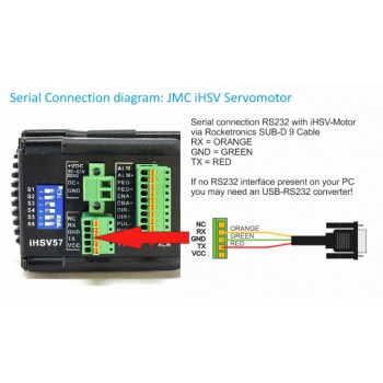 RS232-Verbindungskabel 3m 9-poliger SUB-D-Buchse passend für JMC Servomotor