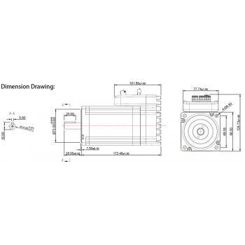 JMC Integrierter NEMA 34 Closed-Loop-Schrittmotor, 1,8°, 9,8 Nm, 6A, 80V, 2-Phasen, 86 × 86 mm