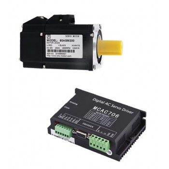 DC-Servomotor & Treiber-Kit, 200W, 36V, 7,6A, 0,63 Nm, 3000 U/min, mit 2500 Linien Encoder, 60 × 60 mm
