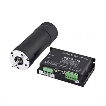 DC-Servomotor & Treiber-Kit, 60W, 24V, 0,72 Nm, 3000 U/min, Ø58 mm, gebürstet (mit Kohlebürsten)