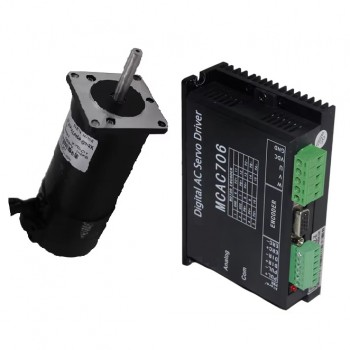 Bürstenloser DC-Servomotor & Treiber-Kit, 160W, 36V, 0,45 Nm, 3400 U/min, 3-Phasen, Ø57 mm, mit 1000 Linien Encoder