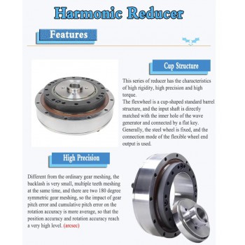 ZXF-Serie Harmonic-Drive-Getriebe,Übersetzungsverhältnis 31:1 bis 160:1, für Schrittmotor / Servomotoren, CNC-Roboterarme