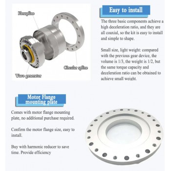 ZXF-Serie Harmonic-Drive-Getriebe,Übersetzungsverhältnis 31:1 bis 160:1, für Schrittmotor / Servomotoren, CNC-Roboterarme
