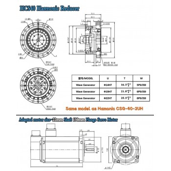 CSF-Serie,Harmonisches-Getriebe, Übersetzungsverhältnis 50:1 bis 120:1, für Schrittmotor / Servomotoren
