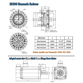 CSF-Serie,Harmonisches-Getriebe, Übersetzungsverhältnis 50:1 bis 120:1, für Schrittmotor / Servomotoren