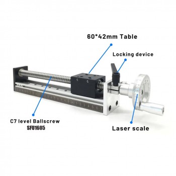 DXG6042 Mini-Linearführungs-Schlitten mit Kugelgewindetrieb und Handrad