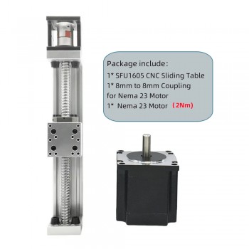 Mini Kugelgewindetrieb Linearmodul mit 1,2/2/3 Nm NEMA 23 Schrittmotor und Treibersatz DM556