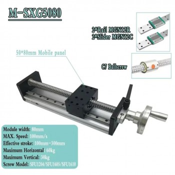 Manueller Linearführungs-Schlitten mit Kugelgewindetrieb und Handrad (10-60 kg)