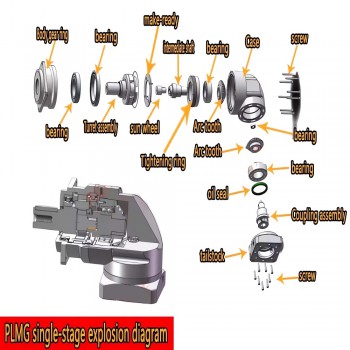 PLMG042 Winkel-Planetengetriebe 90° für Nema 17 Schrittmotor / 40mm Servomotor