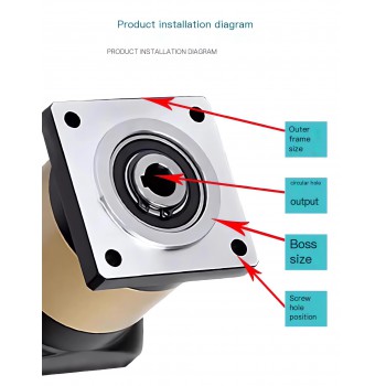 Planetengetriebe mit Hohlbohrung und Abtrieb für NEMA 23, 34 Schrittmotoren und 80/110/130/180mm Servomotoren