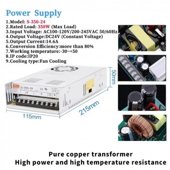 3-Achsen-Kit Nema 23 1,8° 3Nm 2 Phasen Schrittmotor, Treiber & Netzteil CNC-Kit