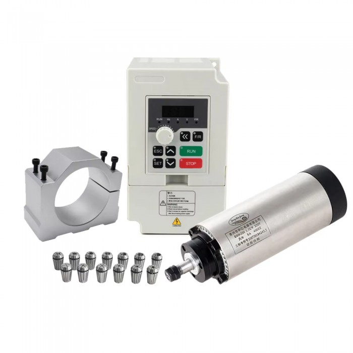Luftgekühltes CNC HF-Spindelset 1,5kW ER11 24000U/min mit VFD Frequenzumrichter Luftgekühltes CNC HF-Spindelset 1,5kW ER11 24000U/min mit VFD Frequenzumrichter