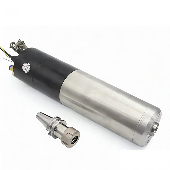 Wassergekühlte ATC HF-Werkzeugwechselspindel 3kW Ø100mm BT30 220V 400Hz 24000U/min für CNC Fräsmaschinen Wassergekühlte ATC HF-Werkzeugwechselspindel 3kW Ø100mm BT30 220V 400Hz 24000U/min für CNC Fräsmaschinen