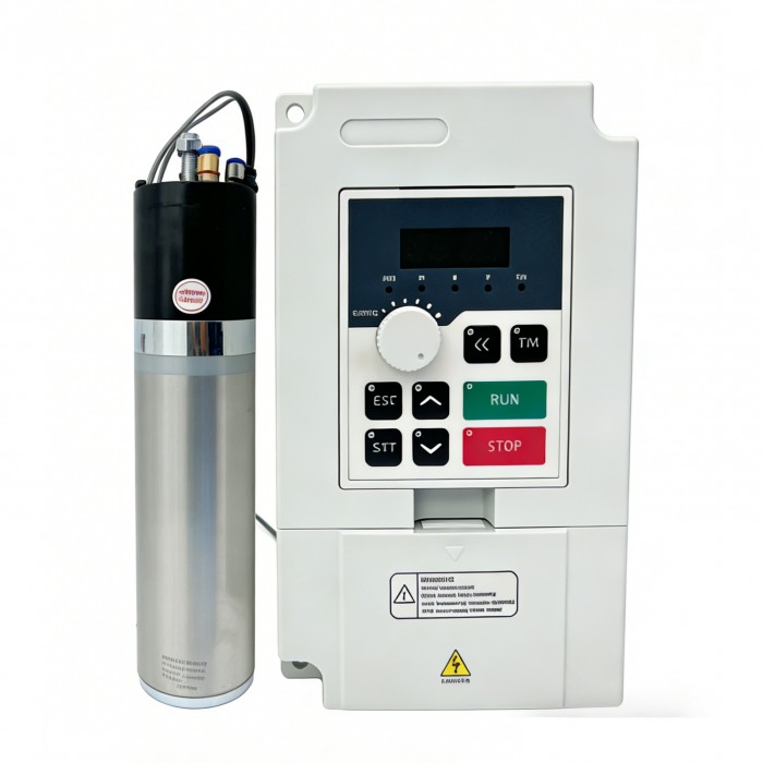 CNC ATC Motorspindel Set 2,2kW ISO20 220V/380V 24000U/min mit 2,2kW Frequenzumrichter CNC ATC Motorspindel Set 2,2kW ISO20 220V/380V 24000U/min mit 2,2kW Frequenzumrichter