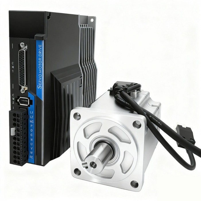 AC Servomotor Set mit Servoregler 400W/750W/1kW 1,27/2,39/3,18Nm 3000U/min 21 Bit Encoder Impuls Ethernet oder CANopen