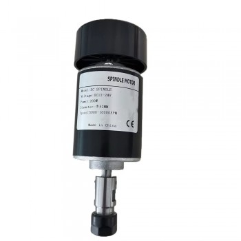 Luftgekühlter CNC Spindelmotor 200W 12–24VDC Ø52×150mm ER11/ER16 10000U/min für kleine Graviermaschinen