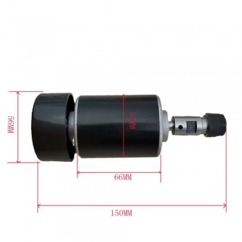 Luftgekühlter CNC Spindelmotor 200W 12–24VDC Ø52×150mm ER11/ER16 10000U/min für kleine Graviermaschinen
