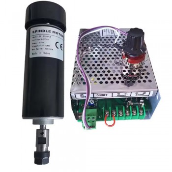 Luftgekühltes CNC Spindelmotor Set 500W ER11 12000U/min mit Netzteil für Leiterplattenfräsen und Gravur