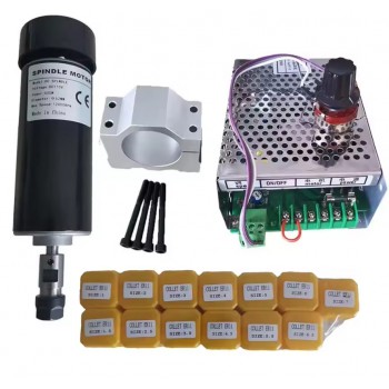 Luftgekühltes CNC Spindelmotor Set 500W ER11 12000U/min mit Netzteil für Leiterplattenfräsen und Gravur