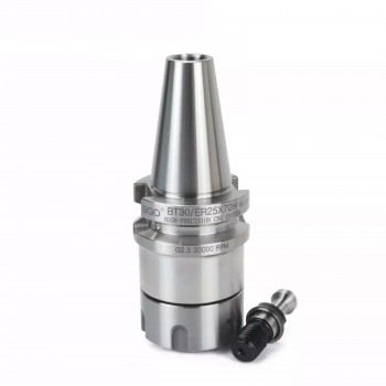 BT30-ER25 Spannzangenaufnahme mit 70mm Auskraglänge und 45° Anzugsbolzen für ATC Motorspindeln