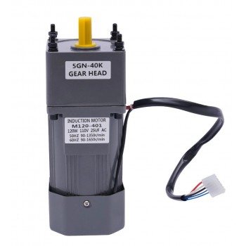 Einphasen AC Induktionsgetriebemotor 120W Übersetzung 40:1 21Nm mit Drehzahlregler