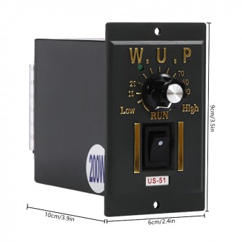 WUP AC Induktionsgetriebemotor 200W Übersetzung 30:1 36Nm reversierbar mit Drehzahlregler