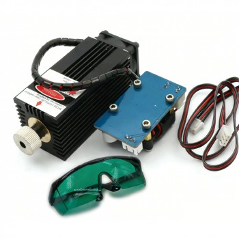 Fokussierbares blaues Lasermodul 5,5W 450nm 12VDC 1–3A für CNC Lasergravur