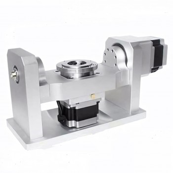 CNC A+C Drehachse für die 4. und 5. Achse mit 10:1 Harmonic Drive Getriebe 100mm Spannfutter und NEMA34 Schrittmotor