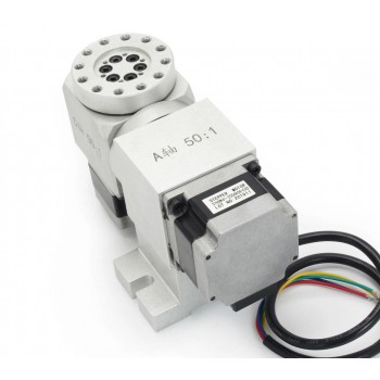 CNC A/C Drehachse als 5. Achse mit Harmonic Drive Getriebe 50:1 und NEMA23 Schrittmotor