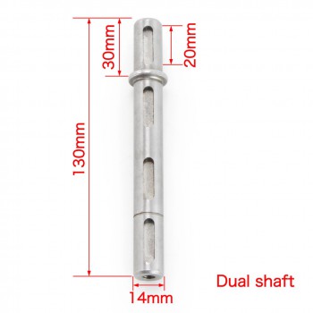 Einzel- oder Doppelabtriebswelle Ø 14 mm für NMRV030 NEMA 23 Schneckengetriebe