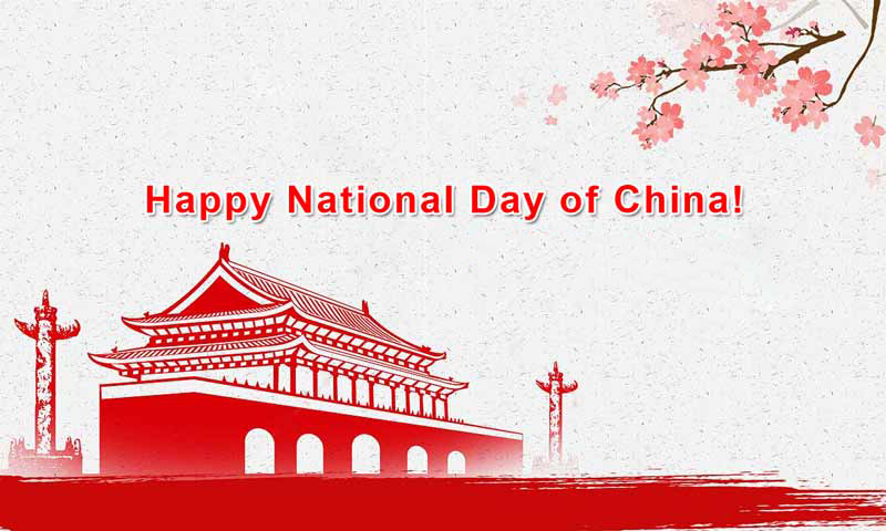 Mitteilung zu Feiertagen Chinesisches Nationalfeiertag