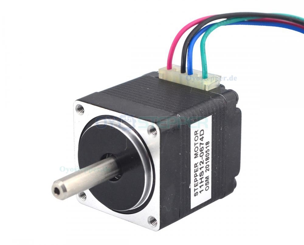 Doppelwelle Nema 11 Bipolar 1,8° Grad 7Ncm 0.67A 3.75V 28x28x31.5mm 4 Drähte Bipolar Miniatur Schrittmotor