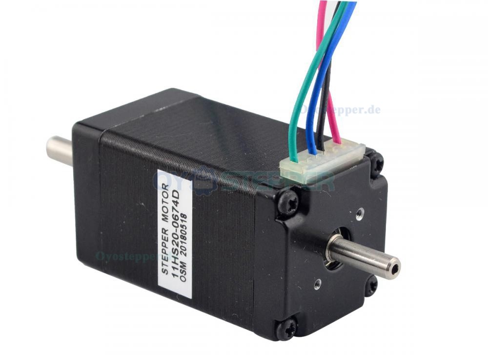 Doppelwelle Nema 11 Bipolar chrittmotor 1.8 Grad 12Ncm 0.67A 6.2V 4 Drähte Miniatur Schrittmotor