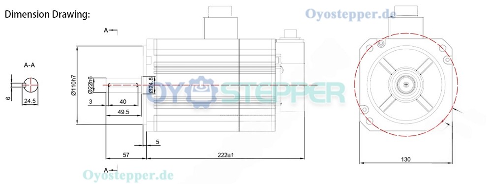 2000W AC-Servomotor & Antriebsset mit Bremse, 9,55 Nm, 2000 U/min, 10,2A, mit 17-Bit Absolut-Encoder