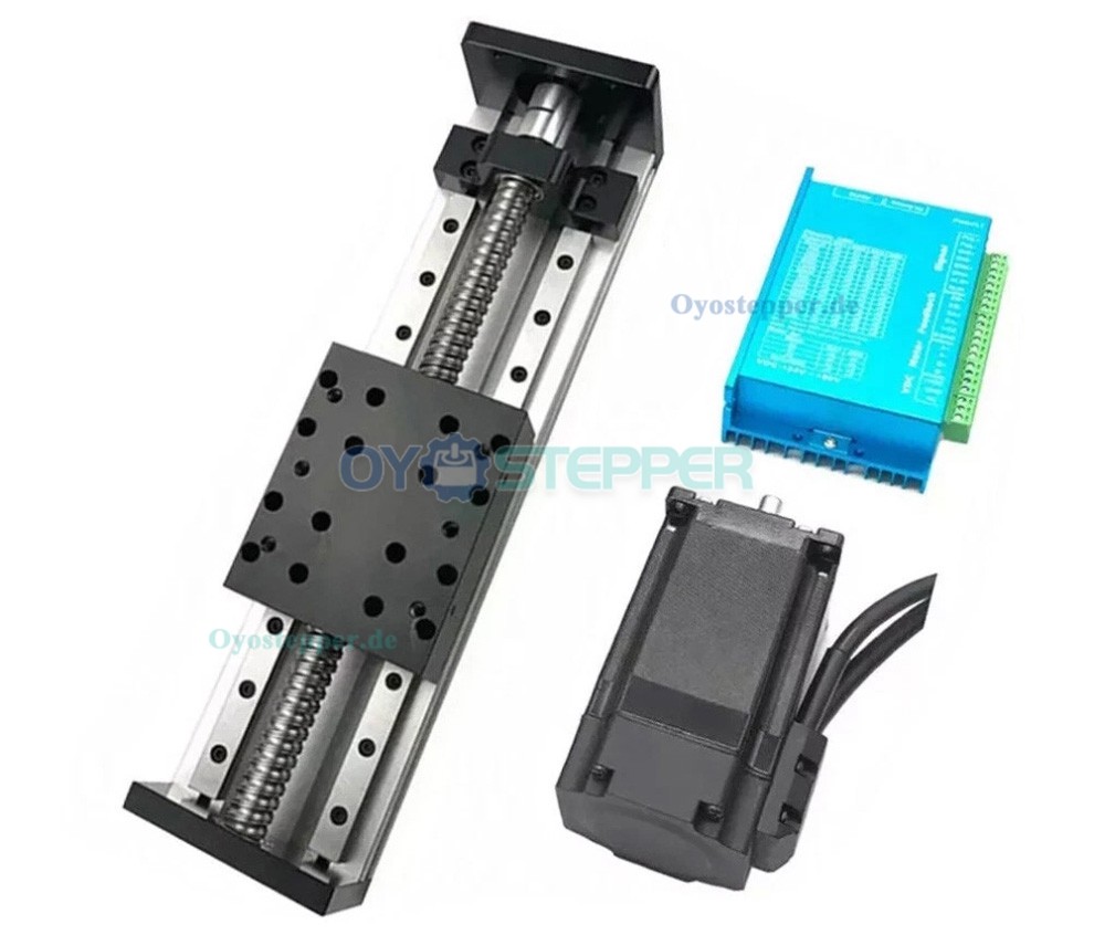 CNC-Lineartisch mit Kugelgewindetrieb und Doppelf&uuml;hrung, 4,5&ndash;60 kg, Motorsatz