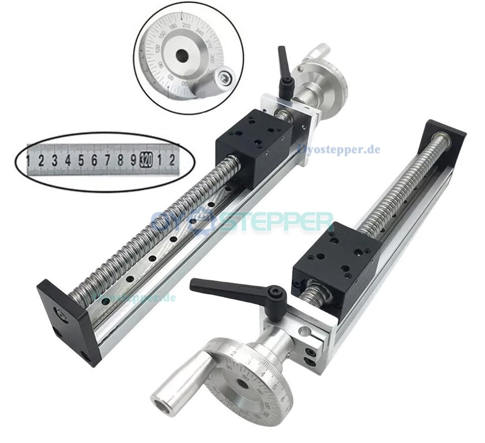 DXG6042 Mini-Linearf&uuml;hrungs-Schlitten mit Kugelgewindetrieb und Handrad