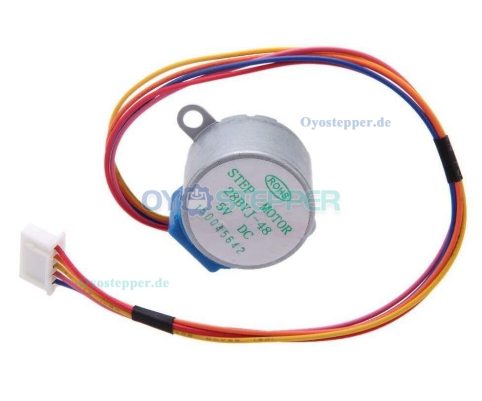 5 Stück 28BYJ-48 Schrittmotor Set – 5 V DC 4-Phasen 5-Draht Micro Reduction Motor Mit 1/64 Getriebe – Leise & Stabil Für 3D-Drucker & Arduino Projekte
