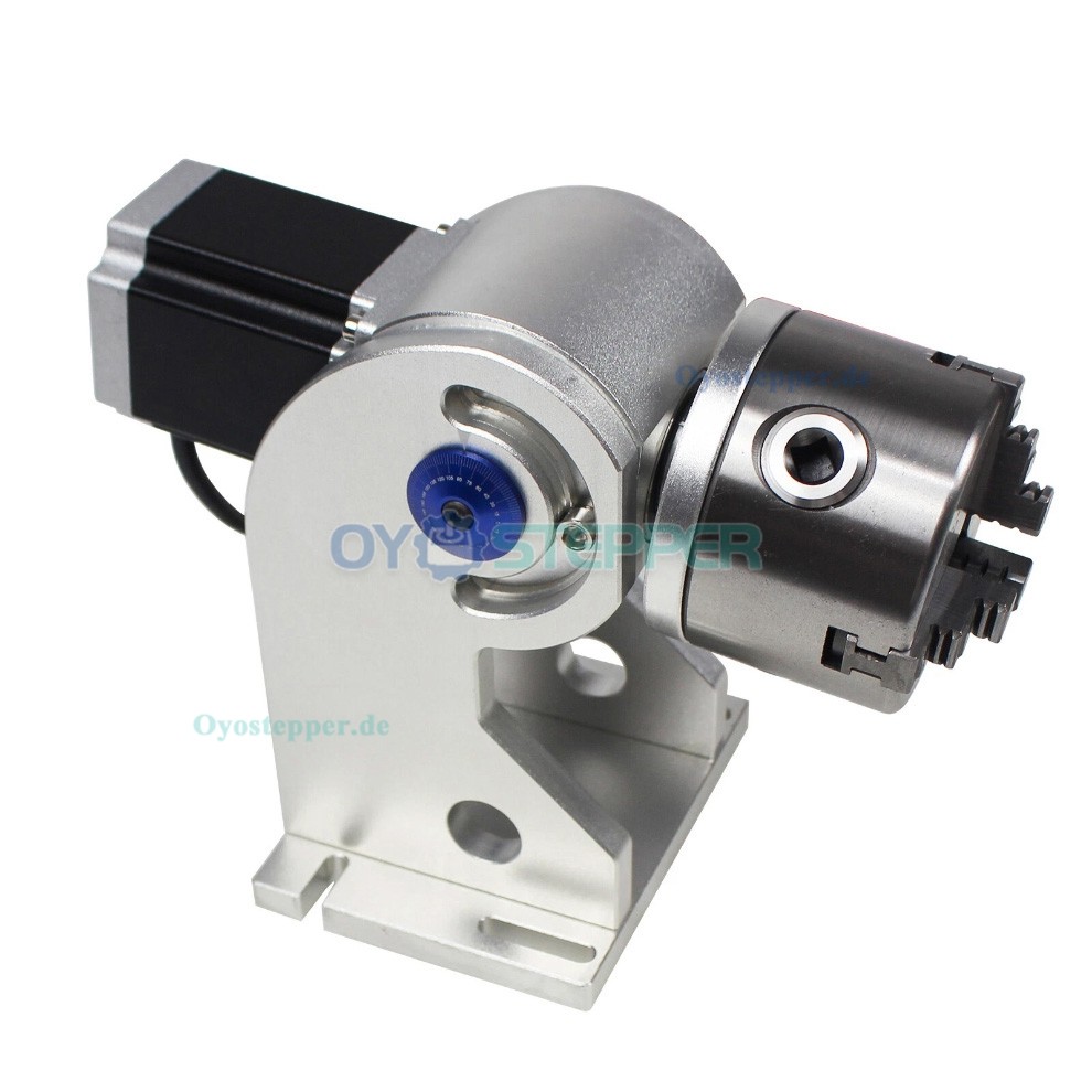 D80 CNC Drehachse mit 80mm Dreibackenfutter und Schrittmotor für Faserlaserbeschriftung Laserschweißen und CO2 Lasergravur D80 CNC Drehachse mit 80mm Dreibackenfutter und Schrittmotor für Faserlaserbeschriftung Laserschweißen und CO2 Lasergravur