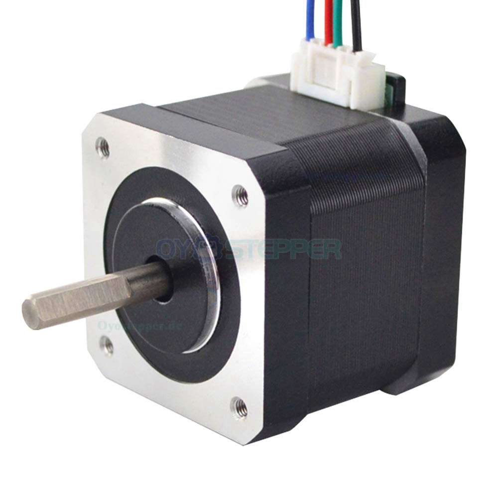 Nema 17 Schrittmotor 45Ncm 1.5A 1.8 Grad 12V 4 Draden mit 1m Kabel und Stecker für DIY-CNC/3D-Drucker/Extruder