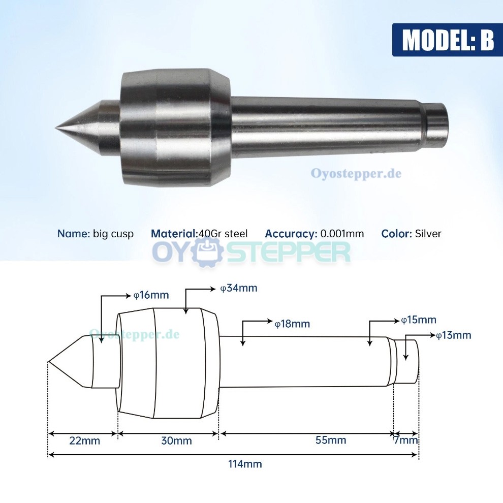 65mm verstellbarer Reitstock mit MK2 Aufnahme und 4 Wechselspitzen für CNC Fräs und Graviermaschinen 65mm verstellbarer Reitstock mit MK2 Aufnahme und 4 Wechselspitzen für CNC Fräs und Graviermaschinen