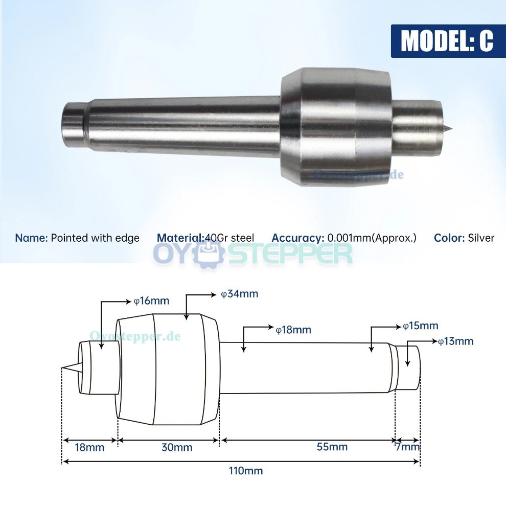 65mm verstellbarer Reitstock mit MK2 Aufnahme und 4 Wechselspitzen für CNC Fräs und Graviermaschinen 65mm verstellbarer Reitstock mit MK2 Aufnahme und 4 Wechselspitzen für CNC Fräs und Graviermaschinen
