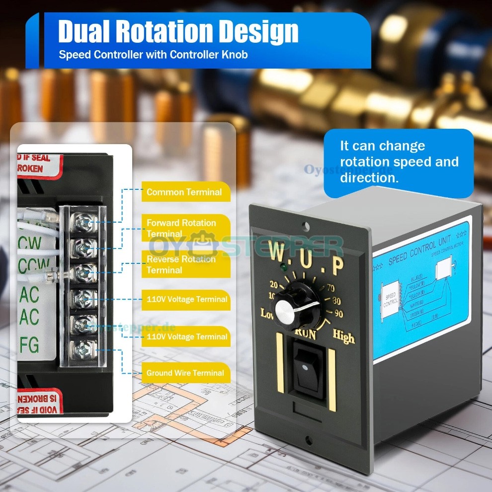 AC Induktionsgetriebemotor 250W Übersetzung 10:1 16Nm 135U/min mit Drehzahlregler AC Induktionsgetriebemotor 250W Übersetzung 10:1 16Nm 135U/min mit Drehzahlregler