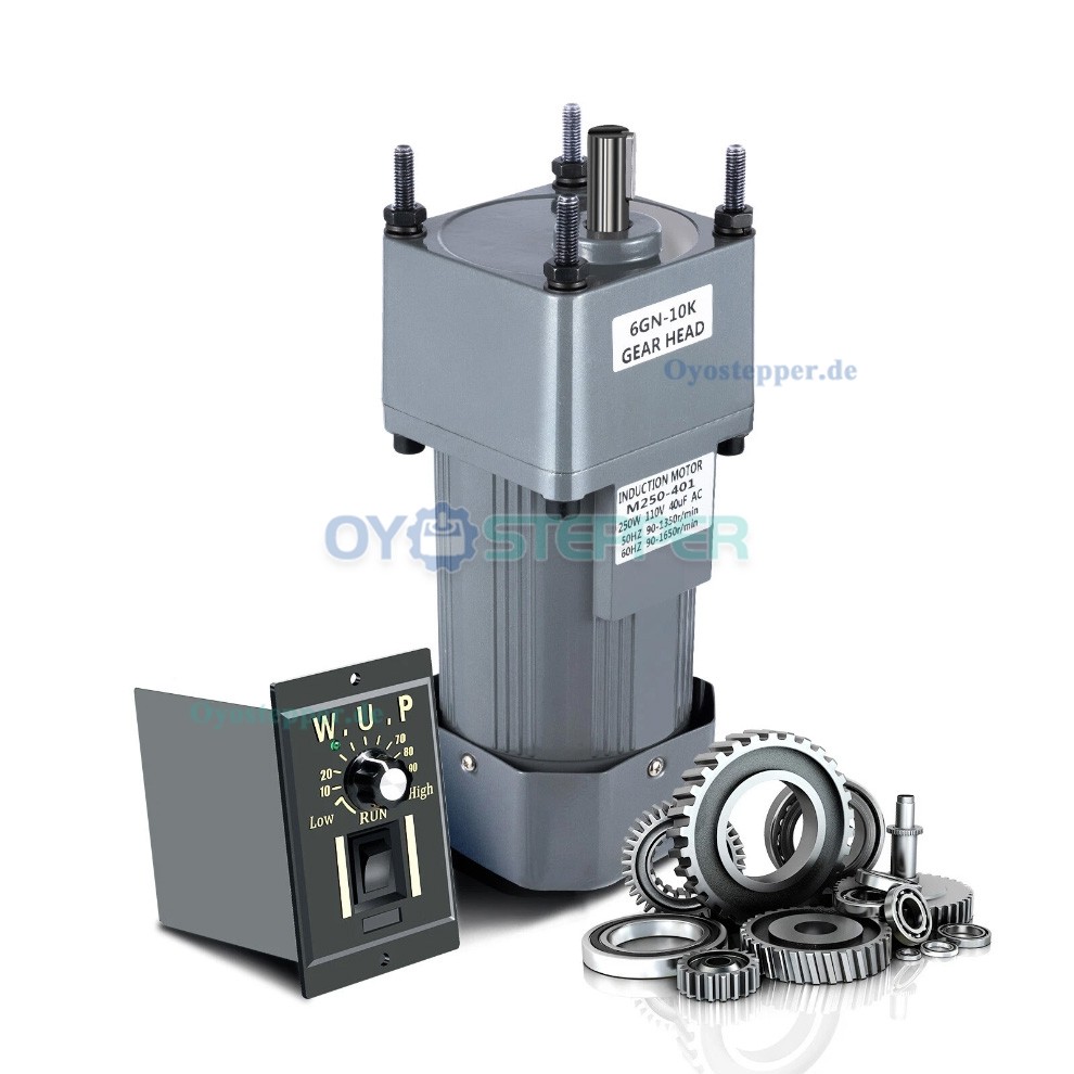 AC Induktionsgetriebemotor 250W Übersetzung 10:1 16Nm 135U/min mit Drehzahlregler AC Induktionsgetriebemotor 250W Übersetzung 10:1 16Nm 135U/min mit Drehzahlregler