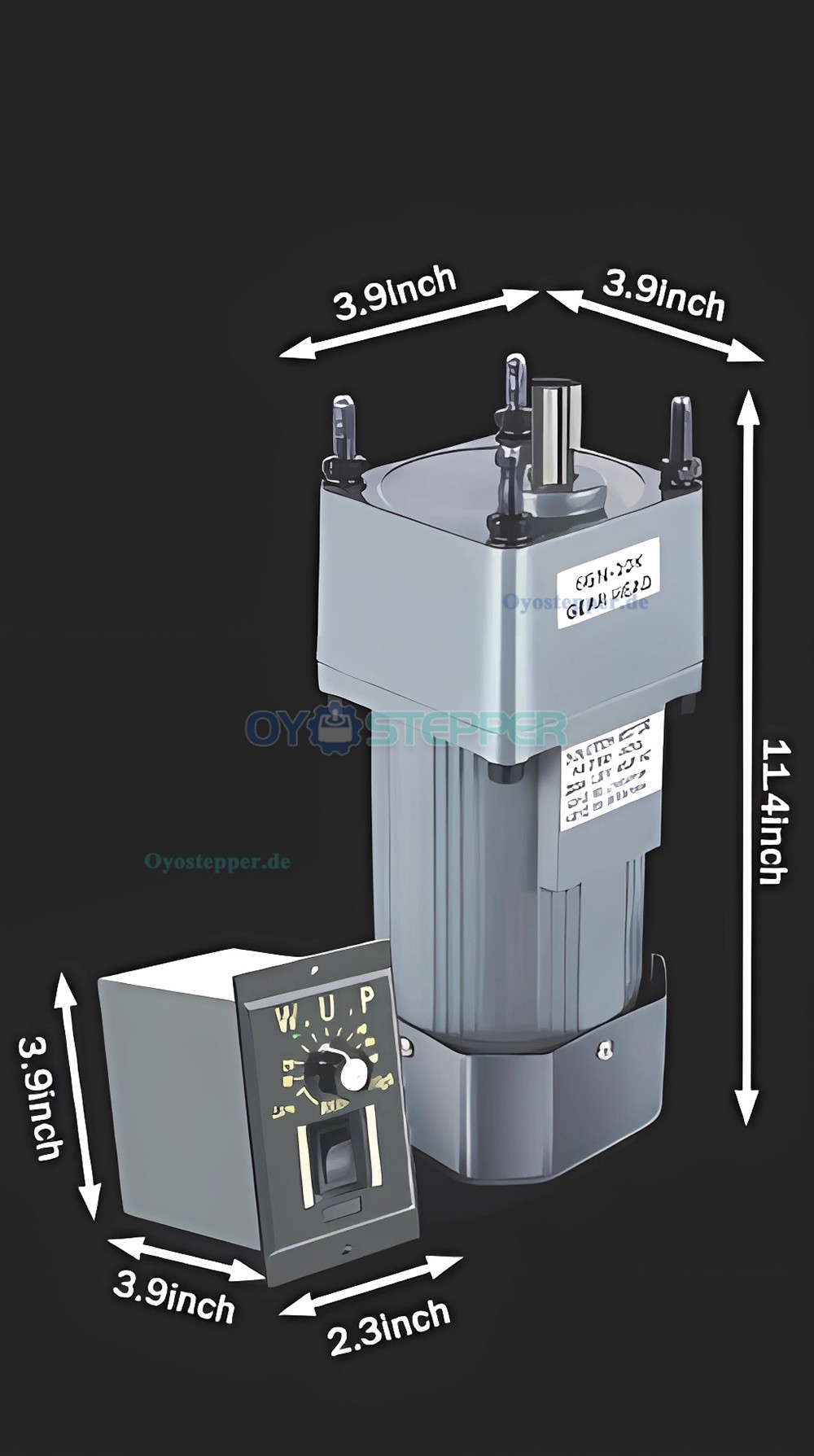 AC Induktionsgetriebemotor 250W Übersetzung 10:1 16Nm 135U/min mit Drehzahlregler AC Induktionsgetriebemotor 250W Übersetzung 10:1 16Nm 135U/min mit Drehzahlregler