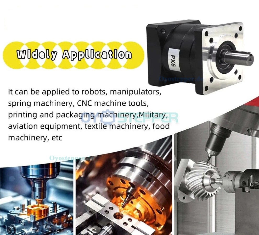 NEMA 34 Planetengetriebe (&Uuml;bersetzung 5:1 bis100:1)f&uuml;r 86-mm-Schrittmotoren, 14mm Eingangswelle